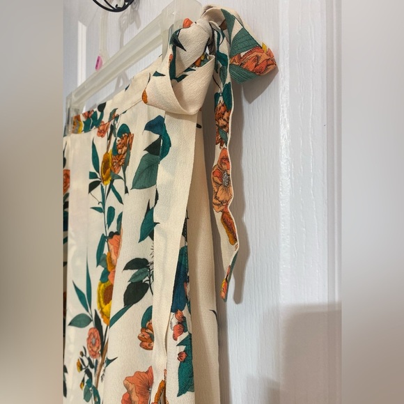 Guess Asymmetrical Tropical Floral Leafy Wrap Tie Skirt Size Small - Picture 4 of 9